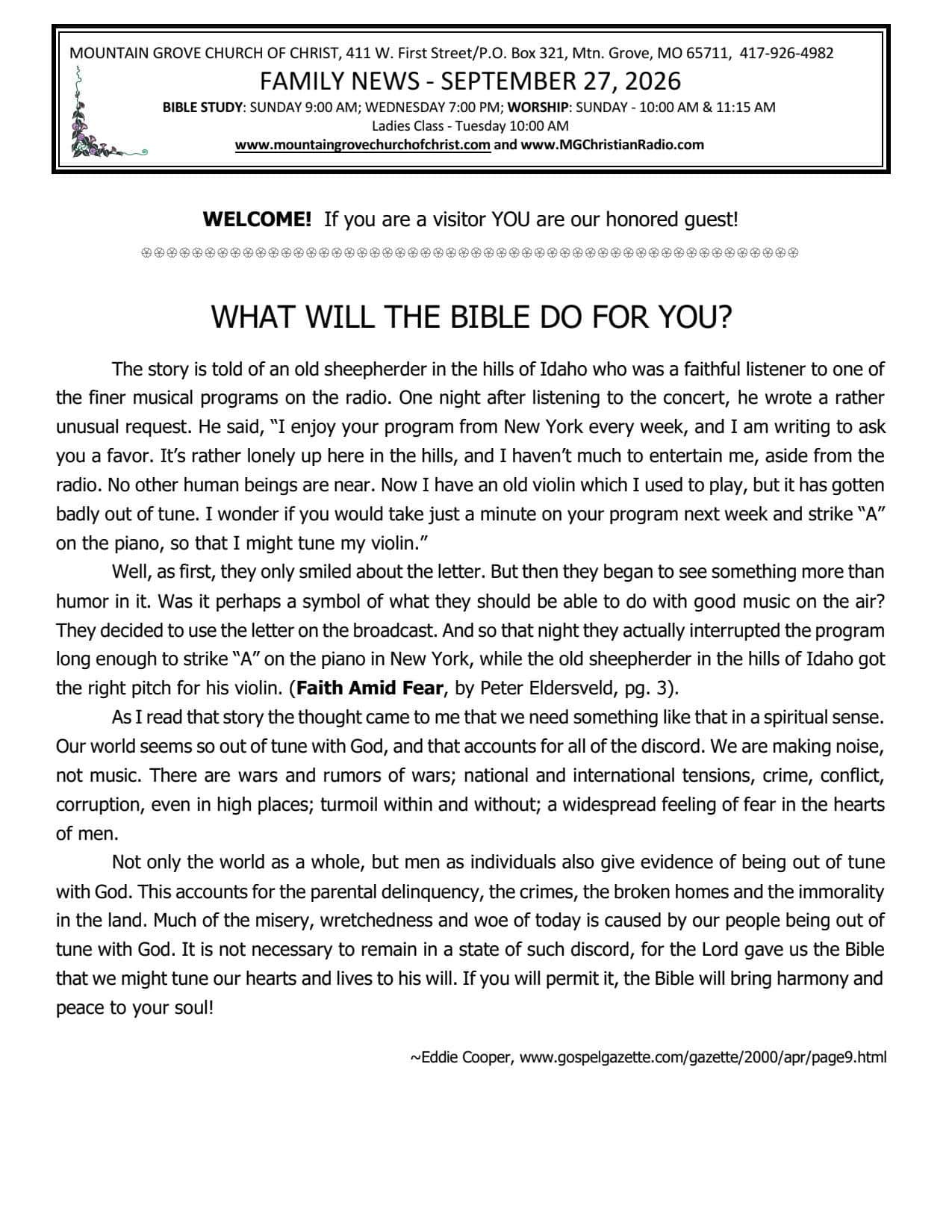 Featured image for “Bulletin: 20260927”